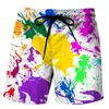 2023 Amazon Export Nuevos Pantalones Deportivos Coloridos Impresos en 3D para Pareja Hombres y Mujeres Absorbentes de Sudor Pantalones Cortos de Playa Graffiti