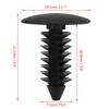 Fijaciones Universales de 8 mm para Automóviles, Clips de Fijación, Clips de Parachoques, Remaches de Plástico, Fijaciones para Revestimiento de Maletero