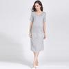 Vestido casual de verão com decote em V e manga curta para mulheres grávidas, camisola simples, supermacia, modal solta, vestido plus size para mulheres grávidas