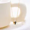 Estilo Europeo y Americano Estilo INS Cadena para Clavícula Distintiva Cadena de Lana de Tres Anillos de Lujo Ligero Titanio Acero Incrustado de Diamantes Todo Fósforo Collar para Mujer