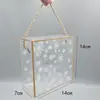 Caja de Galletas y Dulces de Navidad y Año Nuevo Caja Portátil Transparente para Mascotas Regalo de Jardín de Infancia Caja de Empaque Crujiente de Copo de Nieve