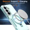 Novo Modelo da Samsung é Adequado para Capa de Celular com Suporte Giratório S26, Sucção Magnética S25 Ultra Anti-Queda Capa Protetora Três em Um