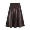 Ins estilo europeu e americano transfronteiriço 2026 nova moda elegante atacado de roupas femininas saia longa de bainha grande estilo A para o dia a dia