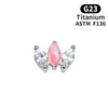 Aretes de Aleación de Titanio Astmf-136 con Circonita Australiana Transfronterizos 0.9 Hilo Accesorios de Joyería para Perforación de Labios
