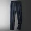 Pantalones Casuales de Verano para Hombre Anti-Arrugas de Venta al por Mayor Transfronteriza Pantalones Finos Sueltos de Pierna Ancha Blancos para Hombres Jóvenes y de Mediana Edad