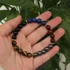 Pulseras de Cuentas de Estilo Personalidad de Moda Transfronterizas, Pulseras de Piedra Unisex, Cristal, Madera, Pulseras de Lapislázuli, Ojo de Tigre de Piedra con Cuentas