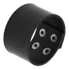 Pulsera Ancha de Acero Inoxidable Personalizada Simple No Convencional Punk Goth Creativa Pulsera de Cuero de PU Pulsera