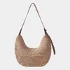 Venta al por mayor de Dropshipping Bolsas de Gran Capacidad para Mujer Bolso Cruzado de Hombro Bolso Tejido de Paja Hecho a Mano con Ganchillo Bolsos Versátiles para Mujer para Viajar