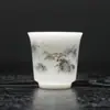 Taza de Té Fina de Hielo de Jade de Gama Alta para Uso Doméstico, Juego de Té Kung Fu, Taza para Beber Té, Recipiente para Té, Taza Pequeña de Degustación de Lujo Ligero, Taza para Invitados Pequeña