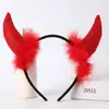 Faixa de Cabeça com Chifres de Diabo para Halloween Transfronteiriça Decoração Adereços Atmosfera Performance Suprimentos para Fotos Faixa de Cabeça Lantejoulas Estilo Quente