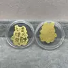 Shenzhen Shuibei Mismo Estilo Oro Puro 999 Tesoro de la Fortuna Aleación Gato de la Suerte Adhesivo Dorado para Teléfono Móvil para Atraer Riqueza Tienda de Oro