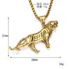 Personalidad dominante hip-hop tigre colgante para hombre Europa y Estados Unidos moda caliente ins tendencia animal titanio acero collar venta directa