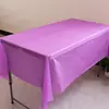 Fornecedor da Fabricante Toalha de Mesa Descartável para Festa Tecido Plástico PE Mesa de Sobremesa de Aniversário Toalha de Mesa Cor Pura 137*183cm