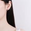 Nuevos Aretes Deyi de Plata Esterlina 925 para Mujer Aretes Simples de Cuatro Puntas Aretes de Moissanita de 50 Puntos Populares Mismo Estilo
