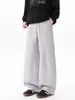 Pantalones Rectos con Retazos, Corte Holgado, Pantalones Casuales Lisos con Cordón, Pantalones Deportivos Casuales Curvos de Alta Resistencia Vintage, Marca de Tendencia Unisex