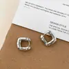 Pendientes Cuadrados Geométricos de Plata 925 para Mujer, Lujo Ligero, Pendientes de Circonita de Gama Alta, Exquisitos y Versátiles, Pendientes de Moda para Viaje