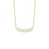 Collar de moda con huecos en forma de corazón para mujer, estilo japonés y coreano, fresco, versátil, chapado, celebridad de Internet, de cinco piezas, con incrustaciones de diamantes y circonitas, para la clavícula
