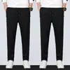 Pantalones casuales para hombre para otoño e invierno, pantalones deportivos tipo jogger de pierna recta, ajuste holgado, pantalones gruesos, versátiles para otoño
