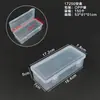 Estojo de lápis transparente retangular de plástico PP caixa de embalagem caixa de armazenamento de mesa de escritório caixa organizadora de amostras de equipamento de pesca