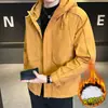 Invierno Nuevo Hombres Ropa de Hombre Algodón Acolchado Engrosado Ropa de Trabajo Ligeramente Madura Cremallera Casual Simple Chaqueta Juvenil Abrigo de Algodón Ropa de Abrigo