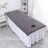 Toalha de Cama para Salão de Beleza com Acabamento nas Bordas, Toalha de Banho, Lençol para Maca de Massagem, Espessa e Absorvente, Pode ser Personalizada com Logo, Toalha para Maca de Terapia com Abertura, Toalha Grande