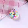 Colgante Mini Donut Arcilla Suave Simulación Pendientes DIY Accesorios Infantiles Juguetes de Comida en Miniatura Decoraciones para Casas de Muñecas