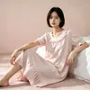 Vestido de Noche de Verano para Mujer Estilo Princesa, Vestido Delgado Holgado de Longitud Media de Algodón Nube (Oro)