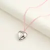 Joyería Transfronteriza Europea y Americana Dulce Cool Exagerado Collar con Colgante en Forma de Corazón Simple Largo Franela Cera Borla Collar para Mujer
