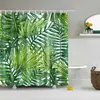 Dinossauro Fofo Divertido Cortina de Banho para Banheiro Gato Folha Verde Tecido Pastel Cortina para Porta de Banheiro Janela Moderna