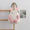 Nova Bolsa de Ombro de Urso de Pelúcia Coelho Bolsa de Pelúcia Bolsa de Mão Feminina Bolsa Fofa de Grande Capacidade Bolsa de Cosméticos para Exterior