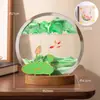 Nova pintura de areia movediça estilo chinês da sorte ampulheta tridimensional 3D artesanato em liga decoração de mesa ornamento para alívio do estresse presente para amigos