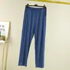 Pantalones largos casuales de verano holgados talla grande para hombre, ligeros y adecuados para usar al aire libre, pantalones para casa, pantalones de pierna recta con bolsillos, pantalones de dormir de modal