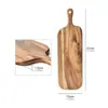 Tabla de Cortar Redonda de Madera de Acacia Tabla de Cortar Frutas para Cocina Tabla de Cortar de Madera Tabla para Cortar Filete Pan Pizza Tabla de Cortar de Madera Maciza