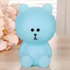 Urso de Vinil LED que Muda de Cor Luz Noturna Quarto Sala de Estar Lâmpada Decorativa Enfeites Estudante Pequenos Prêmios Fabricante Atacado