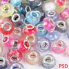Magic acrílico grande furo contas AB cor realce candy cor reta furo frisado pulseira colar DIY contas soltas atacado