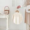 Otoño e invierno transfronterizo para bebé niña tejido a mano con bolas cuello redondo suéter pullover traje de punto hueco vintage para mujer mono