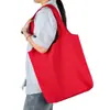 Bolsa colete de lona colorida feita sob medida estilo literário ins bolsa de mão de alta costura moda bolsa de lona customizada