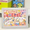 Nova Pintura de Diamante 5D de Desenho Animado Kapibala com Porta-Retrato DIY Brinquedo Educacional Infantil Presente Pintura com Adesivo de Diamante