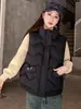Nuevo chaleco de algodón de moda 2026 para mujer, abrigo corto sin mangas de estilo coreano para otoño e invierno, corte holgado