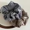 Scrunchie Grande de Tela Nueva Coreana con Empalme Hueco de Gama Alta, Diadema para el Cabello para Mujeres con un Toque de Lujo, Accesorio para Cola de Caballo