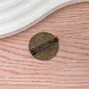 Alfinete de Disco Redondo em Prata e Ouro, Plano e Espessado, Base de Alfinete Bandeja Redonda, Base para Broche, Acessórios de Joias, Alfinete de Metal