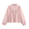 Comercio Exterior 2025 Otoño Nuevo Estilo Europeo y Americano Moda Femenina Casual Holgada Manga Larga Calado Bordada Camisa 8741230