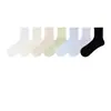 Calcetines transpirables para mujer hasta la pantorrilla con tacto de algodón, calcetines deportivos finos para primavera-verano, absorbentes de sudor, resistentes al olor, sin costuras, hipoalergénicos, antibacterianos y secos hasta la pantorrilla para mujer
