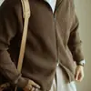 Chamarra de Punto Grueso con Cremallera Otoño e Invierno, Suéter Cardigan de Punto Cálido y Anti-Pilling, Chaqueta Casual y Elegante para Hombre