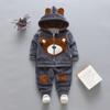 Traje de una pieza al por mayor para niños y niñas, de primavera y otoño, con forro polar de moda, suéter deportivo de estilo occidental para niños, de primavera y otoño para bebés.