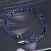 Pulsera de Zirconia Azul Zafiro Gota de Agua Brillante para Mujer, Lujo Ligero, Exquisita, de Nicho, Alto Valor Estético, Regalo para Mejor Amiga, Tendencia de Moda Personalizada