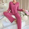 2024 Nuevo Transfronterizo Europeo y Americano Explosiones de Amazon Borde Negro Stranging Ocio Hogar Traje Ropa Pozo Pijama