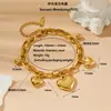 Lote Misto de Pulseiras de Aço Titânio Galvanizado a Vácuo PVD com Acabamento de Luxo, Joias de Aço Inoxidável para Venda Transfronteiriça Que Não Desbotam no Verão, Personalizáveis para Mulheres