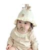 Sombrero de Pescador de Primavera y Otoño para Bebé Lindo Sombrero de Princesa Dulce Sombrero para el Sol Infantil a Prueba de Viento Ajustable Sombrero de Cubeta