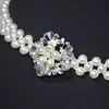 Cadena de cintura con perlas para mujer, elegante y decorativa, con diseño de flores, venta al por mayor.